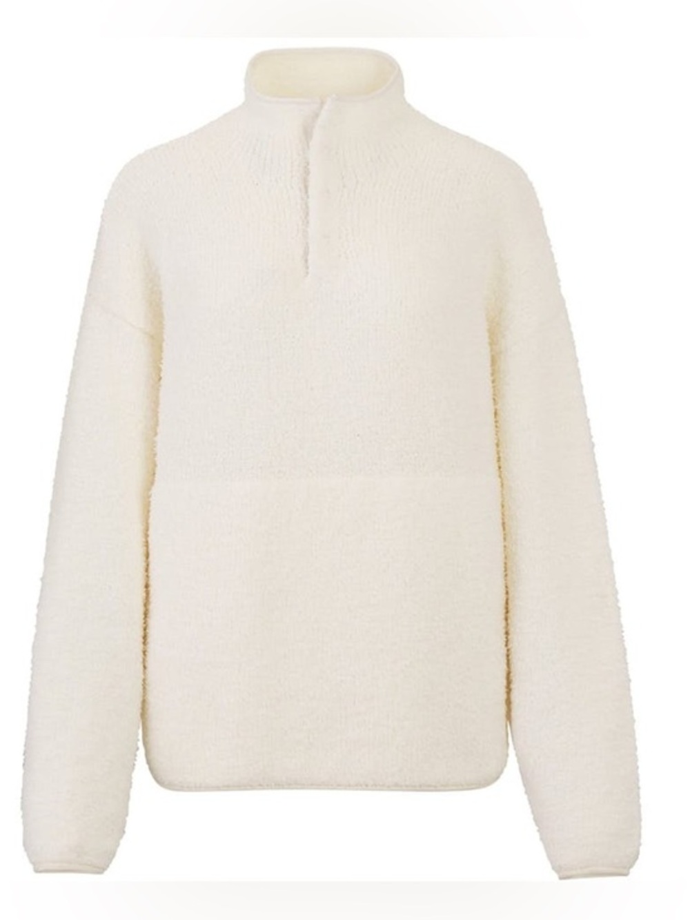 Skims Cozy Knit Pullover Women's Bone Sherpa Sweater Jacket Size Medium